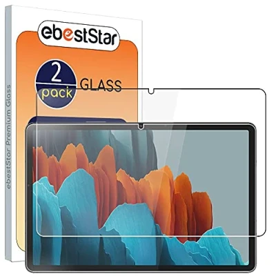 Abbildung von ebestStar {2 Stück) Panzer Schutz Glas für Samsung Galaxy Tab S7 SM T870, 3D Displayschutz, 9H gehärte Glas, Abgerundete, Blasenfrei