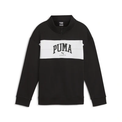 Abbildung von Puma Squad Halfzip Sweatshirt für Kinder, Größe: 128, Black