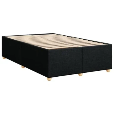 Abbildung von vidaXL Bettgestell, Bettrahmen mit Lattenrost, Polsterbett Bett für Schlafzimmer, Doppelbett Schlafzimmerbett, Schwarz 120x200cm Stoff