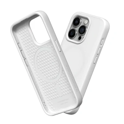 Abbildung von RhinoShield Case kompatibel mit [iPhone 15 Pro] SolidSuit MagSafe Stoßdämpfende &amp; schlanke Schutzhülle Premium Finish 3.5 Meter Fallschutz Weiß