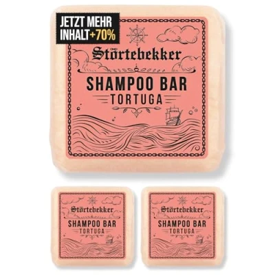 Abbildung von NEU: Störtebekker® Premium Festes Shampoo Tortuga (x3) Handgefertigtes, veganes für Herren &amp; Damen Wohlduftende Duschpflege Haut und Haar Feuchtigkeits Bar