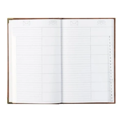 Abbildung von Stylex Ringbuchkalender Telefon Adressbuch mit Register und Messing Ecken