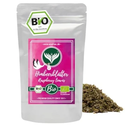 Abbildung von Azafran BIO Himbeer Blätter Himbeerblätter Tee lose getrocknet Himbeerblättertee 250g