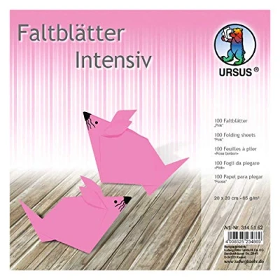 Abbildung von Ludwig Bähr Faltblätter Intensiv Uni 20x20cm VE=100 Blatt pink