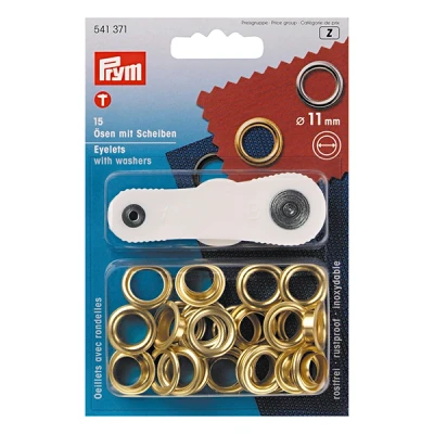 Abbildung von PRYM Ösen 11 mm Gold