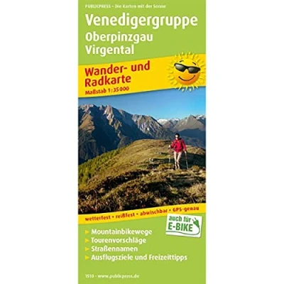 Abbildung von Venedigergruppe, Oberpinzgau, Virgental: Wander und Radkarte mit Ausflugszielen &amp; Freizeittipps, wetterfest, reißfest, abwischbar, GPS genau. 1:35000 (Wander Radkarte: WuRK)
