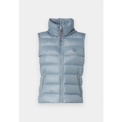 Abbildung von Tommy Hilfiger Feminine Gloss VEST Weste, Damen, Größe: XS, Flint blue