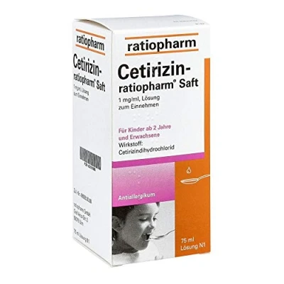 Abbildung von Cetirizin ratiopharm Saft bei Allergien 75 ml