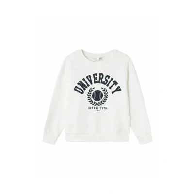 Abbildung von Name it Nkftille LS BRU NOOS Sweatshirt für Kinder, Größe: 116, White alyssum