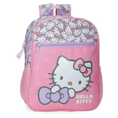 Abbildung von Hello Kitty My Favourite Bow, Kinderrucksack, Schulrucksack, Rosa, breite und verstellbare Träger, aus Polyester, Joumma Bags, Tagesrucksa
