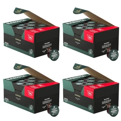 Abbildung von Tchibo Cafissimo Vorratsbox Espresso Brasil Kaffeekapseln, 384 Stück 4x 96 Kapseln (Espresso, ausdrucksstark mit Nussnote), nachhaltig &amp; fair gehandelt