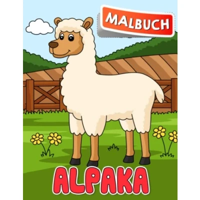Abbildung von Alpaka Malbuch: Niedliches Tier durch 30 Malvorlagen im Gag Geschenke White Elephant und mehr für alle Altersgruppen