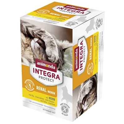 Abbildung von animonda INTEGRA PROTECT Katzenfutter nass Renal (Nieren) Huhn (6 x 100g), vom Tierarzt empfohlen bei Niereninsuffizienz, mit Veterinären entwickeltes Diätalleinfutter für erwachsene Katzen