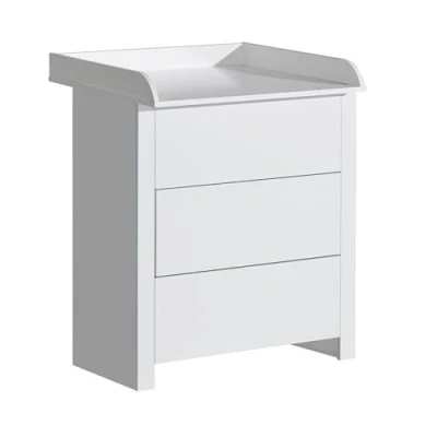 Abbildung von ATB Wickelkommode Wickeltisch 101 x 85 75 cm Babyzimmer Komplettset Funktional Möbel für Kinderzimmer Bequemer Baby mit Schubladen Changing Table Weiße