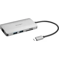 Abbildung von Kensington UH1400P USB C 8 in 1 treiberloser Hub, mobiler Universal Adapter, Ports, bis zu 85W Ladeleistung, Ultra HD (Single 4K @ 60Hz) Hohe Bildauflösung, Plug &amp; Play, mit Kabel, K33820WW