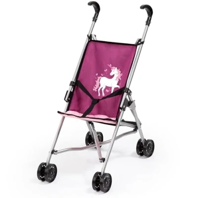 Abbildung von Bayer Puppenbuggy bordeaux mit Einhorn