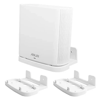 Abbildung von BECEMURU Wandhalterung, Ständer, Huafly Stabilität, ABS Schutzhalterung, Router Schutz für Asus ZenWiFi AC/AX Whole Home Tri Band Mesh WiFi 6 System (CT8/XT8) (Weiß, 2 Stück)