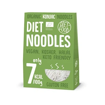 Abbildung von Diet food Bio Shirataki Nudeln Low Carb Konjak Nudel Kalorienarme Vegane Lebensmittel, Fettfrei, Sojafrei, Glutenfrei, Wasserlöslich, Diätnudeln, Kalorienarm 300 G