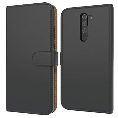 Abbildung von EAZY CASE Tasche kompatibel mit Xiaomi Redmi Note 8 Pro Schutzhülle Standfunktion Klapphülle Bookstyle, Handytasche Handyhülle Flip Cover Magnetverschluss und Kartenfach, Kunstleder, Schwarz