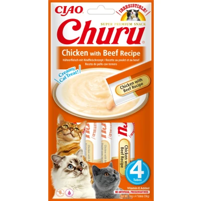 Abbildung von Inaba Churu cat snack Hühn/Rind 4x 14g