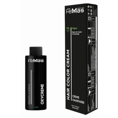 Abbildung von Femmas Haarfarbe Set Schwarz 1.0 I Hair Color Cream 100ml + Oxycreme 6% Permanente Haar Coloration Entwickler Schonend &amp; langanhaltend Salon für Zuhause