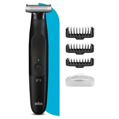 Abbildung von Braun Series X, Hybrid Elektrische Herren Bart Trimmer &amp; Körperrasierer 4D Klinge, SkinShield Wasserfest, Wireless XT3100