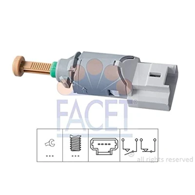 Abbildung von FACET 7.1227 Bremslichtschalter mechanisch Made in Italy OE Equivalent RENAULT: CLIO 3, Modus / Grand Modus, Kangoo I, DACIA: Sandero Logan I MCV