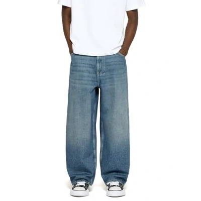 Abbildung von Burocs Skater Fit Jeans Teal Blue Herren 5 Pocket Style Mit YKK Reißverschluss 100% Baumwolle, Farbe:Teal Blue, Hosengröße:W30 L32
