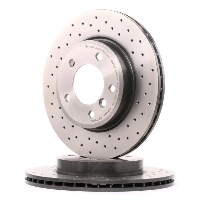 Abbildung von BREMBO XTRA LINE 09.7701.1X Bremsscheibe 300 22 5 gelocht/innenbel. beschichtet hochgekohlt mit Schrauben BMW: 3 Coupe, Cabrio, Touring