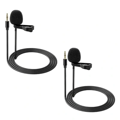 Abbildung von Neewer Lavalier Ansteckmikrofon, kompatibel mit Rode Wireless GO II Pro DJI Mikrofon, 3,5 mm TRS omnidirektionaler Kondensator, kabelgebunden, Lav Mikrofon zum Anstecken, für YouTube