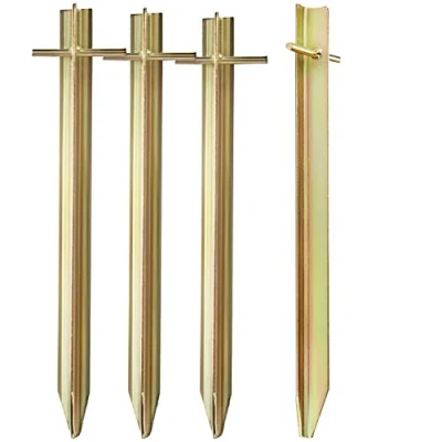 Abbildung von com four® 4X Zelt Heringe aus Stahl Lange und robuste Erdnägel mit T Profil für Camping Outdoor ideal normalen harten Boden