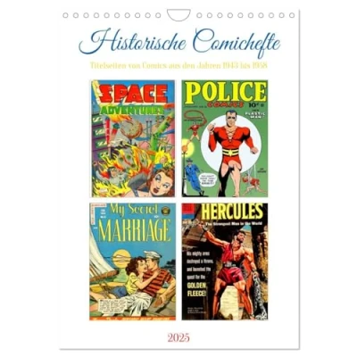 Abbildung von Historische Comichefte (Wandkalender 2025 DIN A4 hoch), CALVENDO Monatskalender