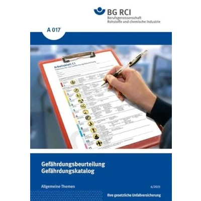 Abbildung von A 017 Gefährdungsbeurteilung Gefährdungskatalog: Allgemeine Themen (A Reihe Themen)