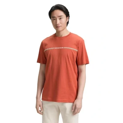 Abbildung von TOM TAILOR Herren 1037803 T Shirt, 38321 Rust Red, XL