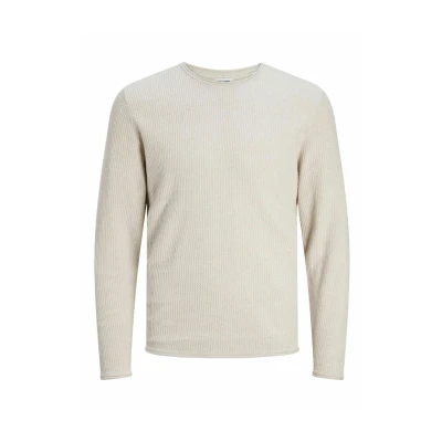Abbildung von Jack &amp; Jones MIT Rundhals Strickpullover, Herren, Größe: Medium, Oatmeal