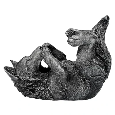 Abbildung von Flaschenhalter Wolf Figur 22,5 cm Weinhalter Wolfsfigur Deko Statue