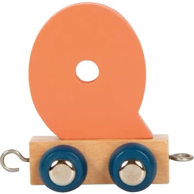 Abbildung von small foot Buchstabenzug Polar Q aus Holz, Holzzug individuell kombinierbar, zum Dekorieren und Verschenken, 12587
