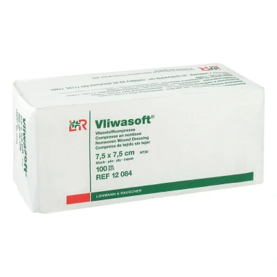 Abbildung von Vliwasoft Vlieskompressen 7,5x7,5 cm unsteril 6l.