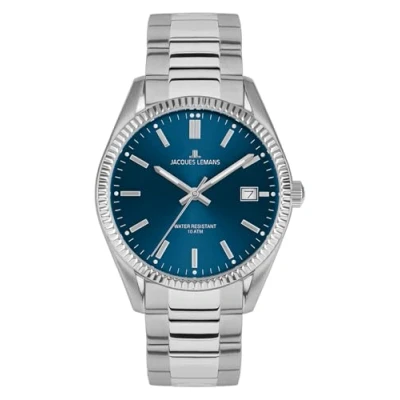 Abbildung von Jacques Lemans Quarzuhr Derby, Armbanduhr, Damenuhr, Datum, Leuchtzeiger, gehärtetes Crystexglas