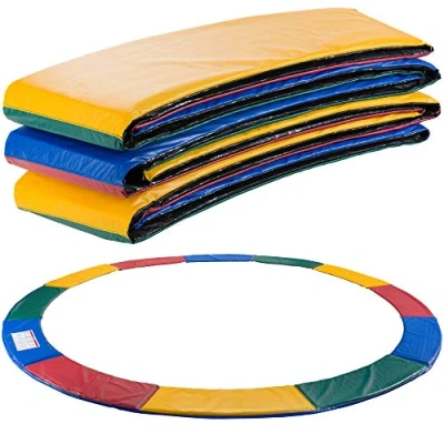 Abbildung von Arebos Trampolin Randabdeckung Federschutz Ø 396 cm Randschutz Trampolinzubehör aus PVC und PE Reißfest Federabdeckung 100% UV beständig &amp; wasserabweisend Bunt