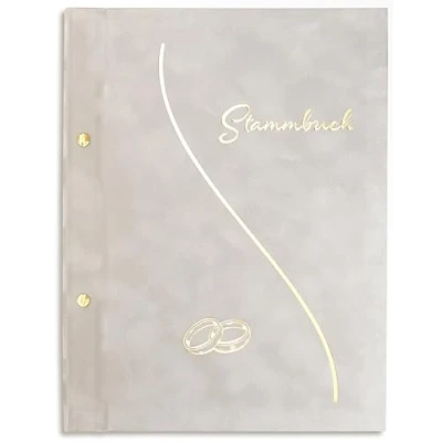 Abbildung von A4 Stammbuch Mila helles Grau der Familie Hochzeit Standesamt Familienstammbuch incl. 11 Prospekthüllen