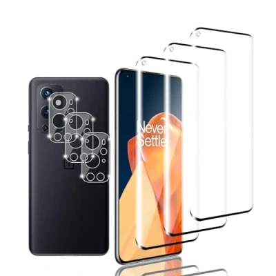 Abbildung von Zicurz 3+3 Stück Schutzglas für OnePlus 9 Pro, Panzer Schutz Glas, 3 Schutzfolie und Kamera Schutzglas, HD Displayschutz, Blasenfrei, Pro