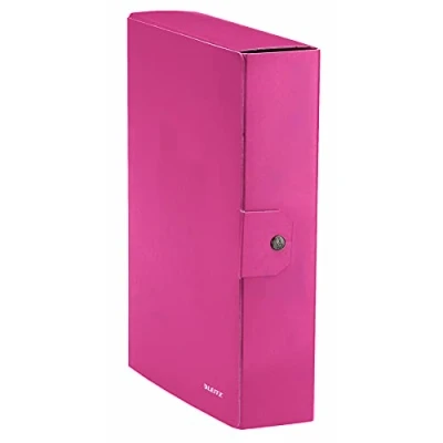 Abbildung von Leitz, Behälter, Tastenverschluss, plastifizierter Karton, Format 25 x 35, WOW Dorso 8 cm Fucsia metallizzato