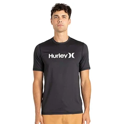 Abbildung von Hurley Unisex Oao surf skjorte Rash Guard Shirt, Onecolor, S EU
