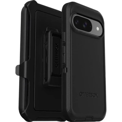 Abbildung von OtterBox Defender Hülle für Google Pixel 9 / Pro, stoßfest, sturzsicher, Ultra robust, schützende Hülle, 5X getestet nach Militärstandard, Schwarz, Keine Einzelhandelsverpackung