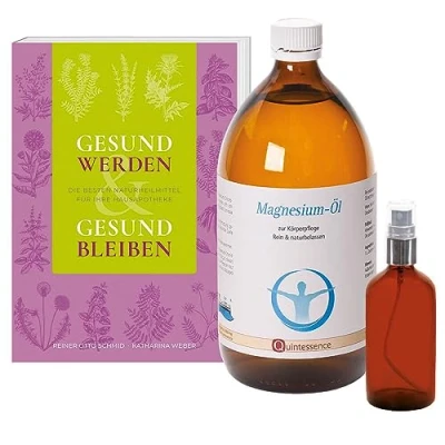 Abbildung von Quintessence Zechstein Magnesiumöl in Glas + Zubehör 1000 ml