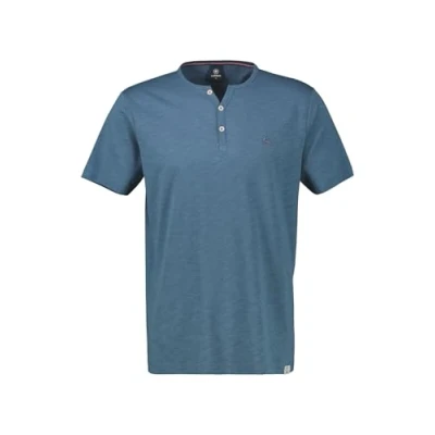 Abbildung von LERROS Henleyshirt Serafino Shirt in unifarbener Strukturware