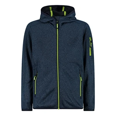 Abbildung von CMP Kinder Knit Tech Jacke mit fester Kapuze, Staubiges Blau B.Blau, 110