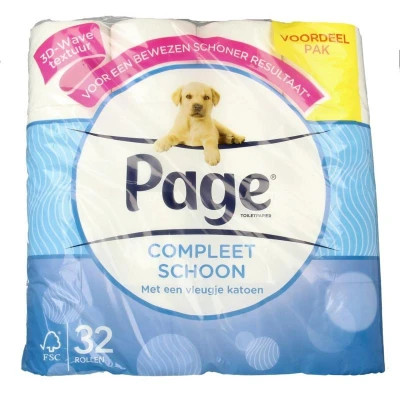Abbildung von Page® Toilettenpapier Komplett Sauberes 32 Rollen, mit einer einzigartigen 3D Wave™ Textur