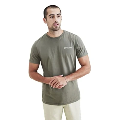 Abbildung von Dockers Herren Logo Tee T Shirt, Stencil Camo (Lucent White), XS